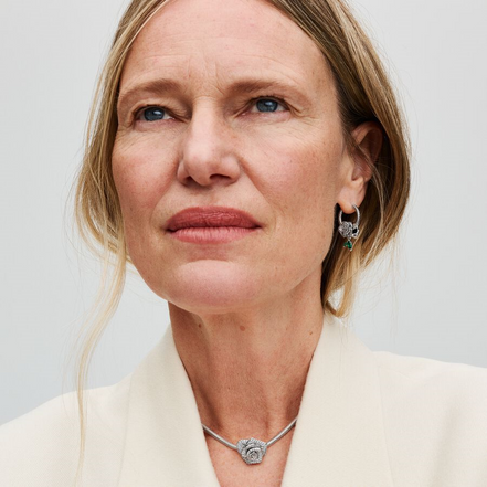 Pandora Moments Sparkling Rose in Bloom Charm