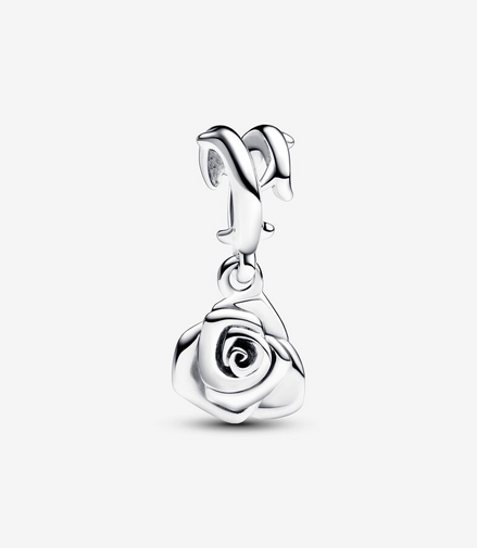 Pandora Moments Rose in Bloom Dangle Charm