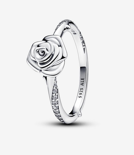 Pandora Moments Rose in Bloom Ring Size 7