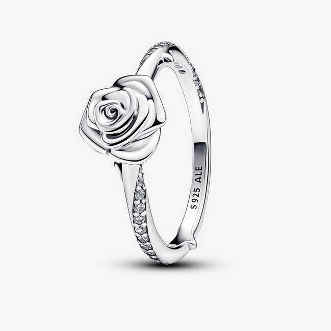 Pandora Moments Rose In Bloom Ring Size 7.5