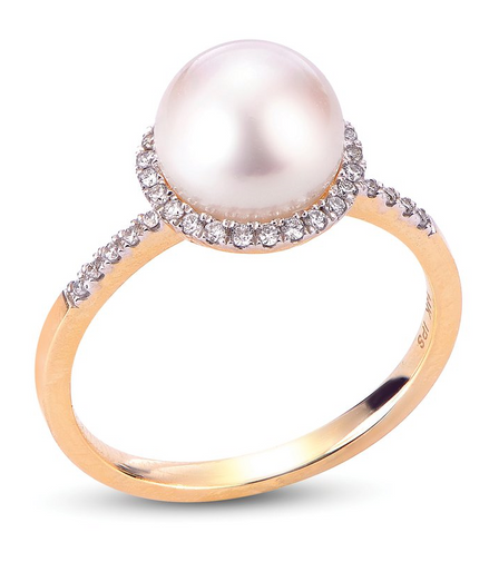 Imperial Pearl 14KT Yellow Gold Akoya Pearl Ring