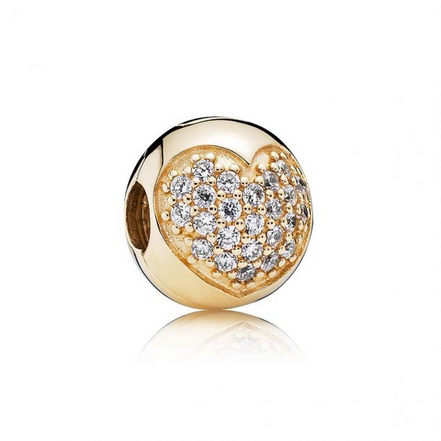 Pandora Timeless 14K Gold Love of My Life Clip Charm