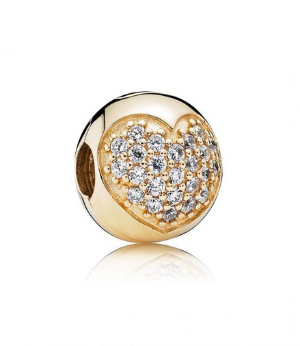 Pandora Timeless 14K Gold Love of My Life Clip Charm