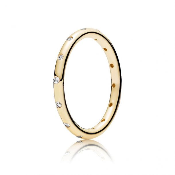 Pandora Timeless 14K Gold Droplets Ring Size 7