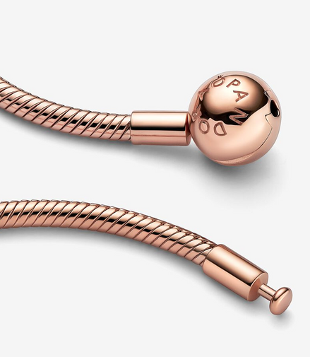 Pandora Moments Rose Iconic Snake Chain Necklace 50 cm