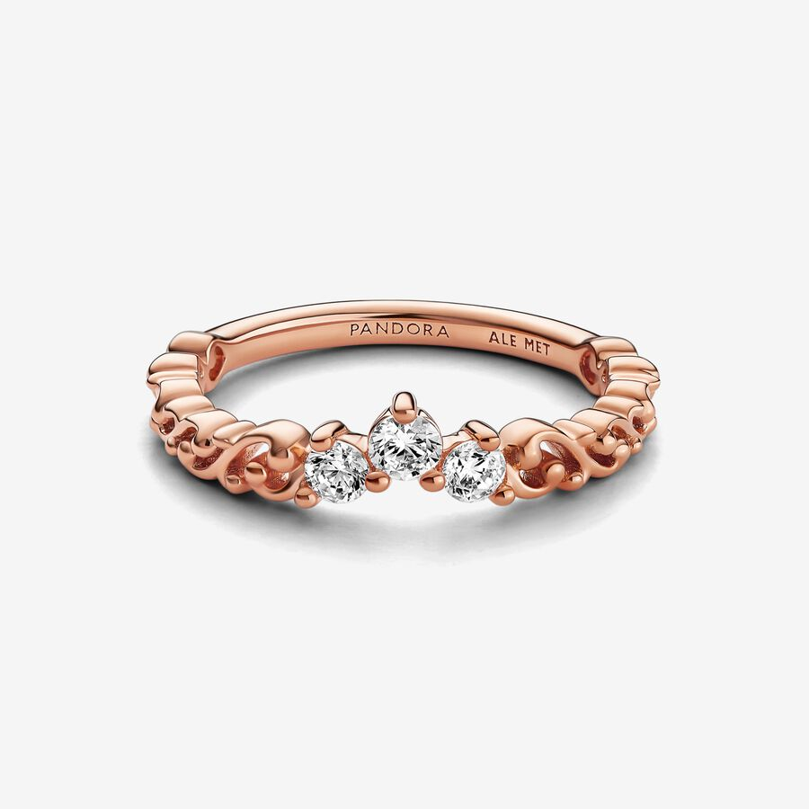 Pandora Timeless Regal Swirl Tiara Ring Size 6