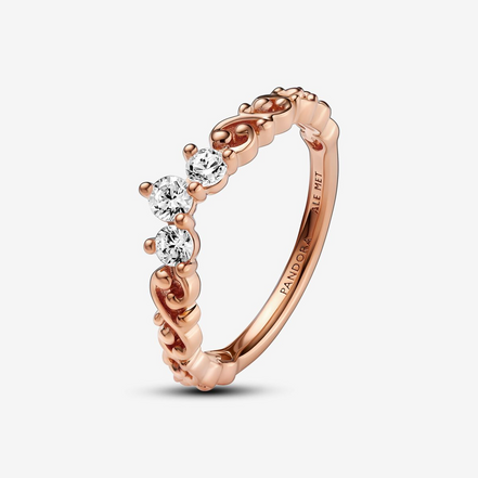 Pandora Timeless Regal Swirl Tiara Ring Size 6