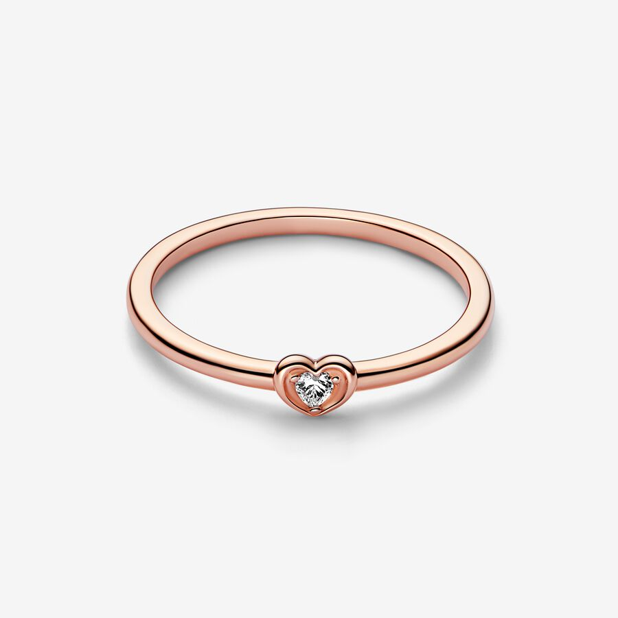 Pandora Moments Radiant Heart Ring Size 7.5