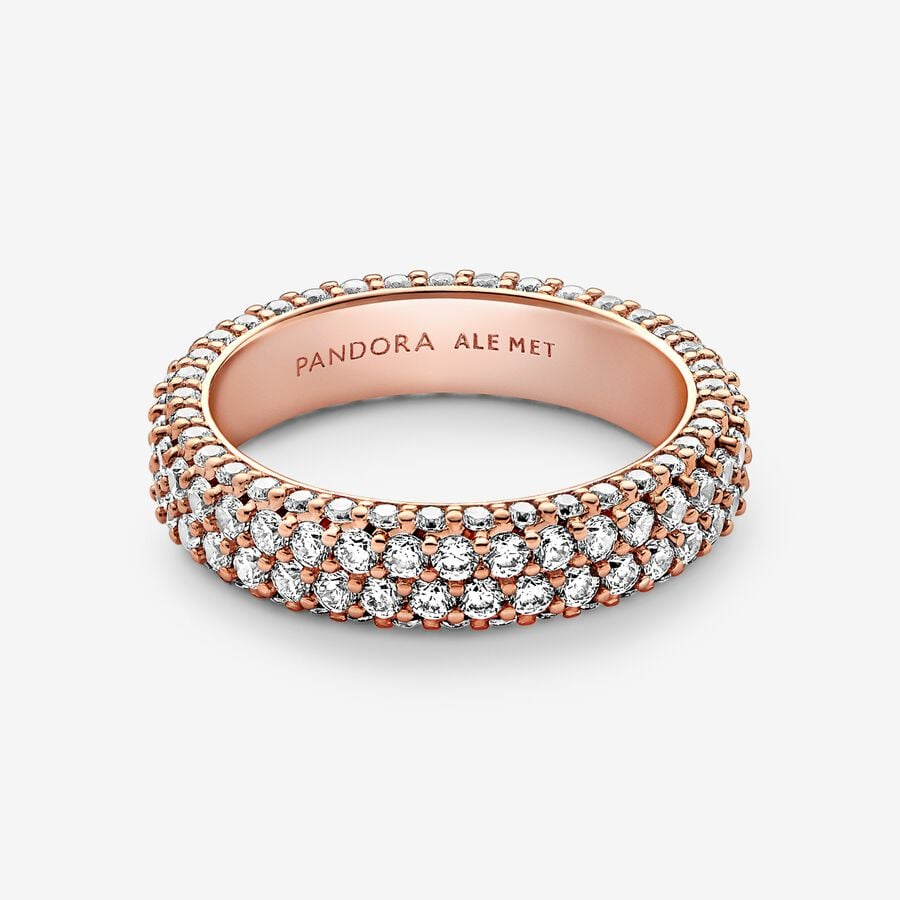 Pandora Timeless Pavé Double-Row Ring Size 6