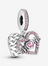 Pandora Moments Heart & Mom Dangle Charm