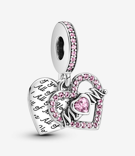 Pandora Moments Heart And Mom Dangle Charm