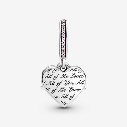 Pandora Moments Heart & Mom Dangle Charm