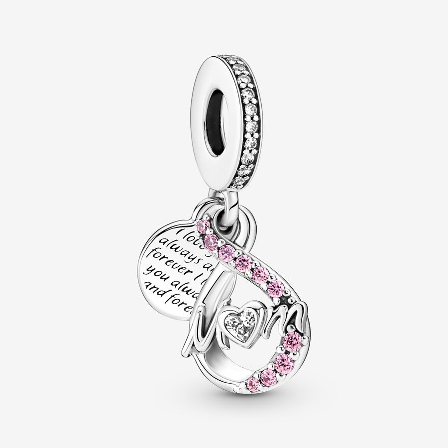Pandora Moments Mom Infinity Pavé Double Dangle Charm
