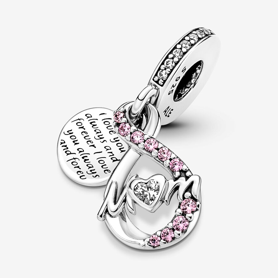 Pandora Moments Mom Infinity Pavé Double Dangle Charm