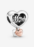 Pandora Moments Two-Tone "Thank You Mom" Heart Dangle Charm