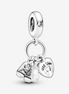 Pandora Moments Shoes, Baby Bottle And Heart Silver Dangle