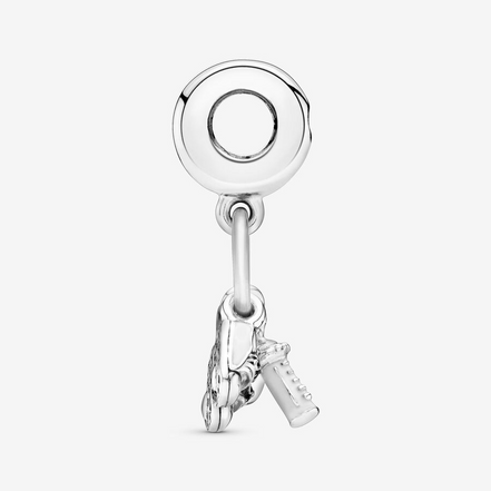 Pandora Moments Shoes, Baby Bottle And Heart Silver Dangle