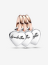 Pandora Moments Two-tone Splittable Family Generation of Hearts Triple Dangle Charm