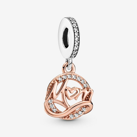 Pandora Moments Two-Tone Mom Dangle Charm