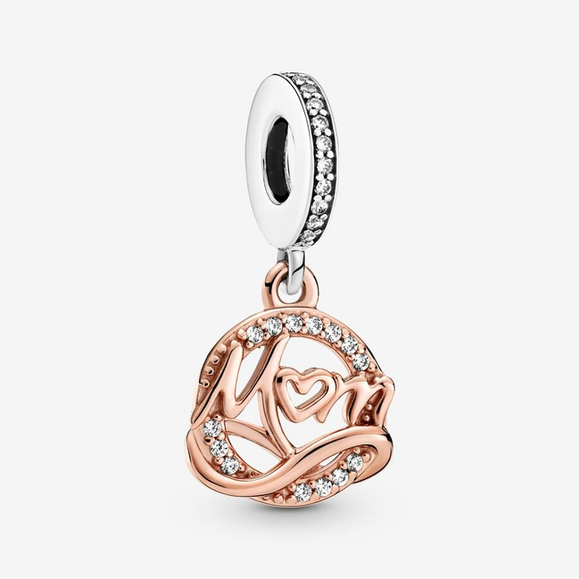 Pandora Moments Two-Tone Mom Dangle Charm