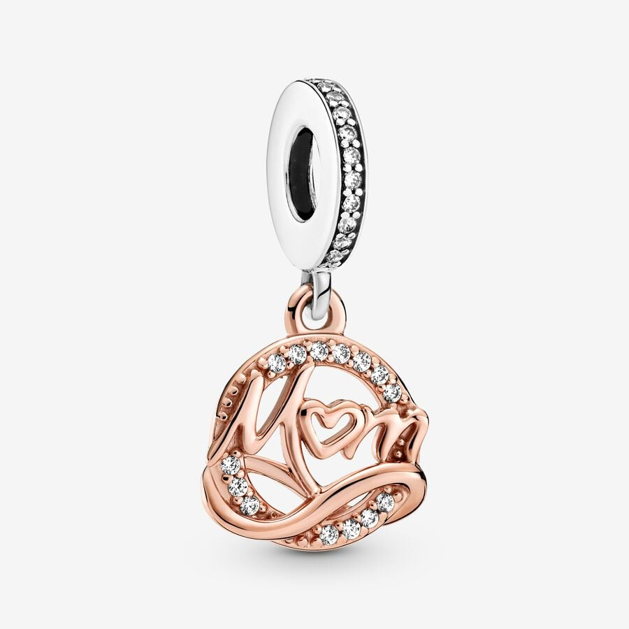 Pandora Moments Two-Tone Mom Dangle Charm
