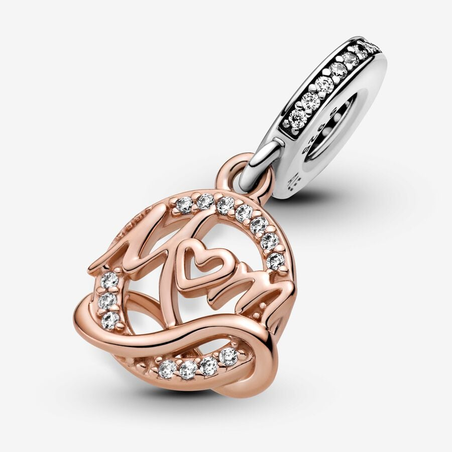 Pandora Moments Two-Tone Mom Dangle Charm
