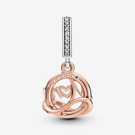 Pandora Moments Two-Tone Mom Dangle Charm