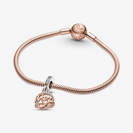 Pandora Moments Two-Tone Mom Dangle Charm