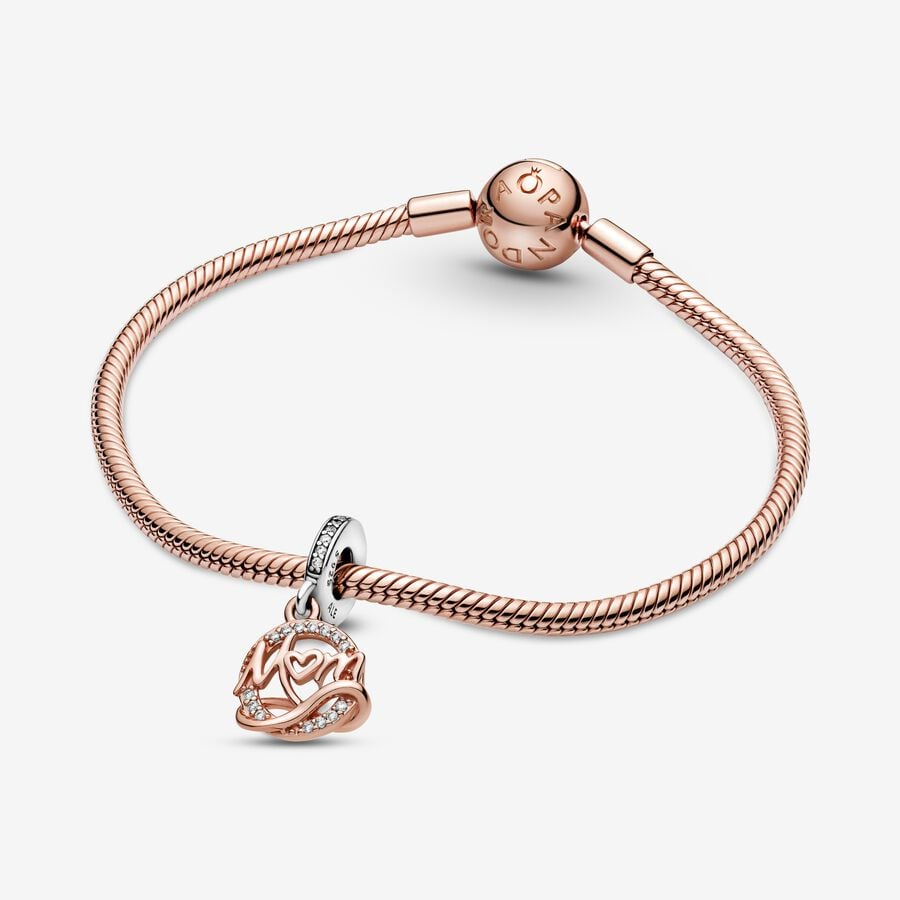 Pandora Moments Two-Tone Mom Dangle Charm