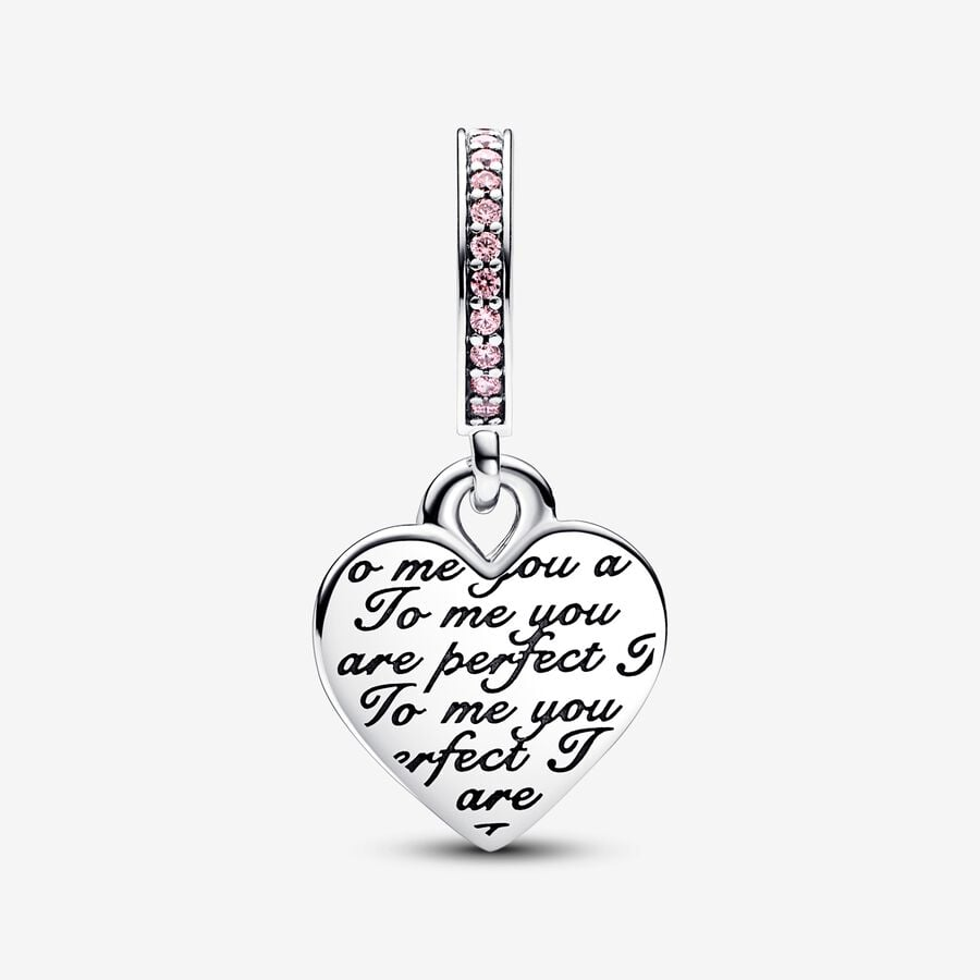 Pandora Moments Two-Tone Infinity Mom Heart Double Dangle Charm