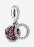 Pandora Moments Sparkling Red Disc Double Dangle Charm