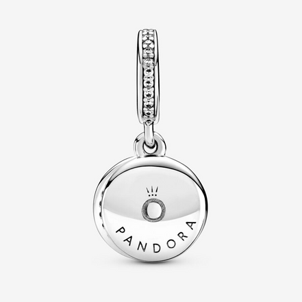 Pandora Moments Sparkling Red Disc Double Dangle Charm
