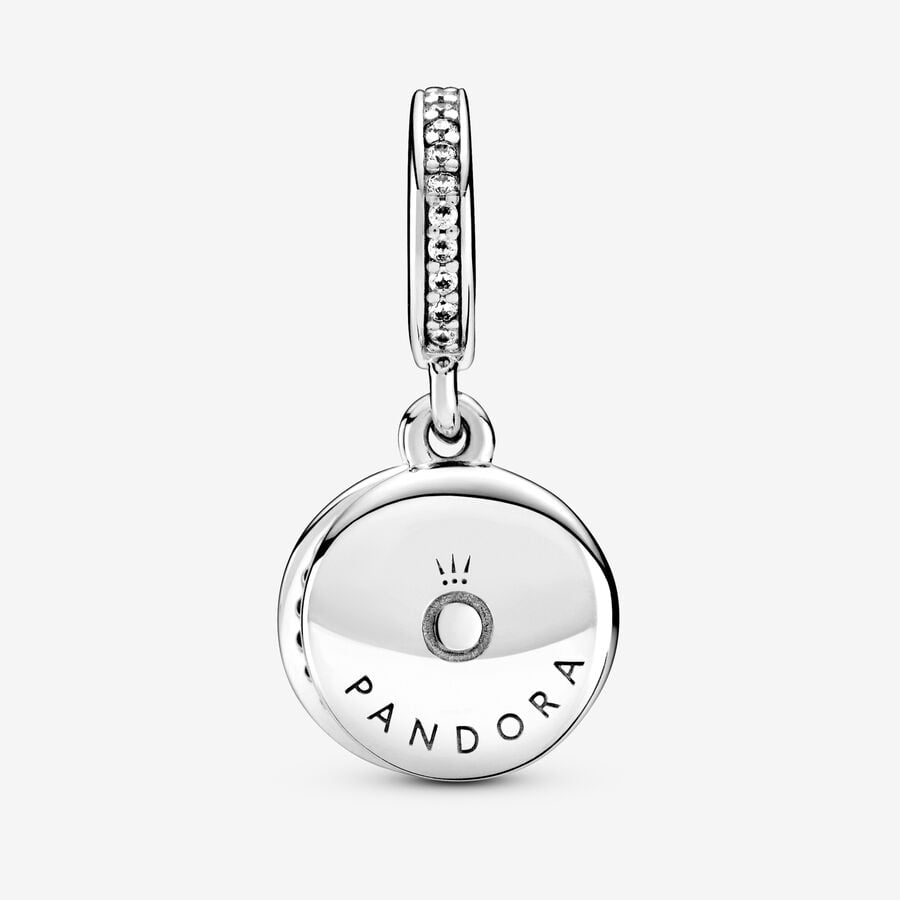 Pandora Moments Sparkling Red Disc Double Dangle Charm