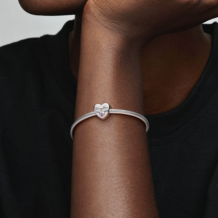 Pandora Moments Silver Daughter Heart Charm