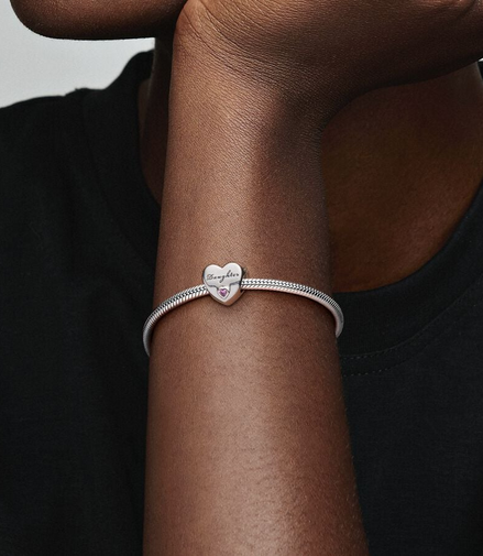Pandora Moments Silver Daughter Heart Charm