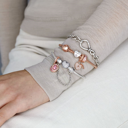 Pandora Moments Silver Daughter Heart Charm