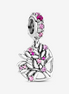Pandora Moments Silver Pink Heart Family Tree Dangle Charm