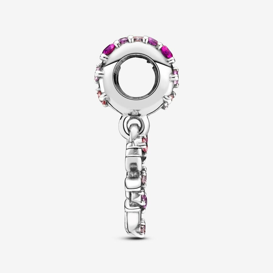 Pandora Moments Silver Pink Heart Family Tree Dangle Charm
