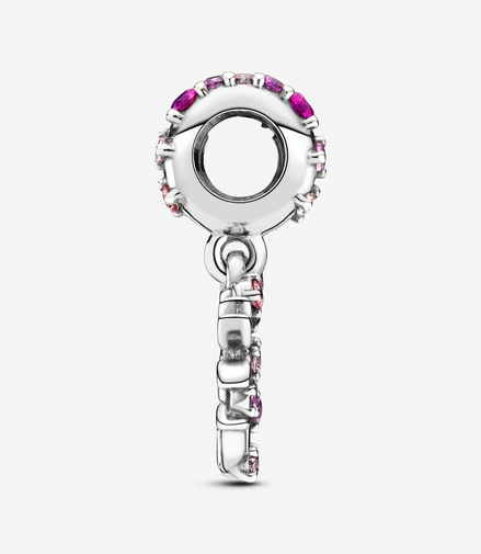 Pandora Moments Silver Pink Heart Family Tree Dangle Charm