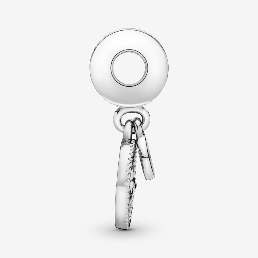Pandora Moments Silver And 14K Gold Family Tree Double Dangle Charm