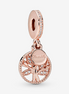 Pandora Moments 14K Rose Gold-Plated Sparkling Family Tree Dangle Charm