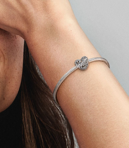 Pandora Moments Silver "Family" Heart Charm