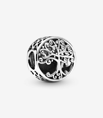 Pandora Moments Silver  Openwork Family Roots Charm
