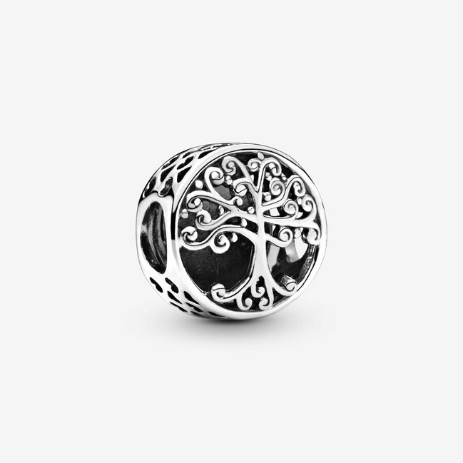 Pandora Moments Silver  Openwork Family Roots Charm