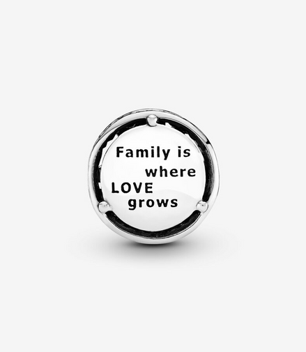Pandora Moments Silver  Openwork Family Roots Charm