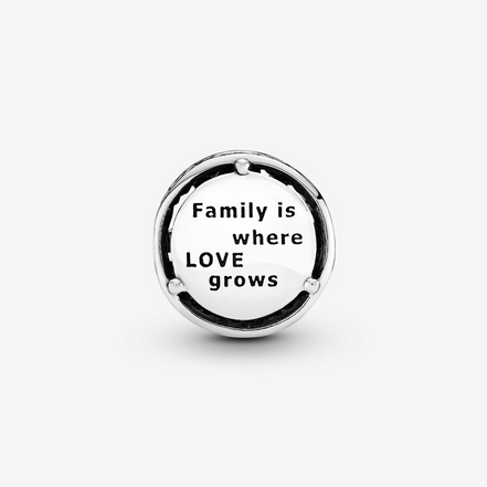 Pandora Moments Silver  Openwork Family Roots Charm