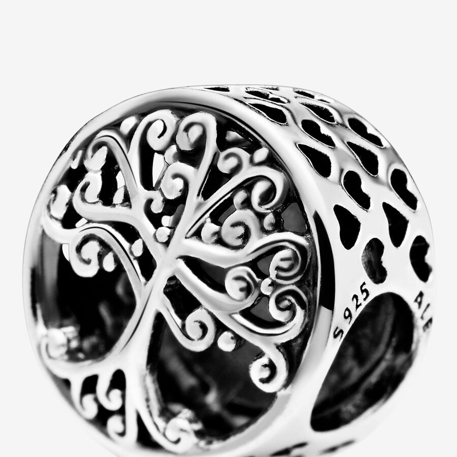 Pandora Moments Silver  Openwork Family Roots Charm