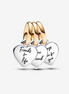 Pandora Moments Two-Tone Splittable Friendship Triple Dangle Charm