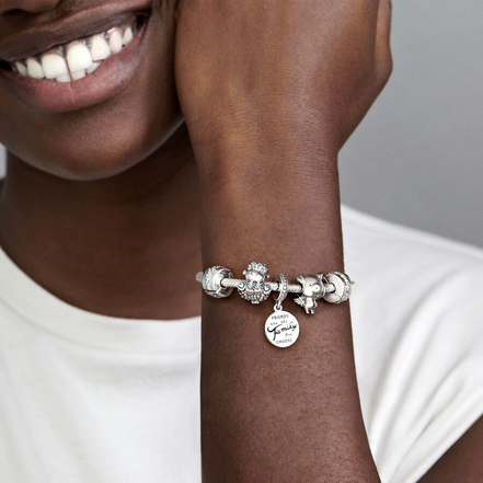 Pandora Moments "Friends Are Family" Engraveable Tag Charm
