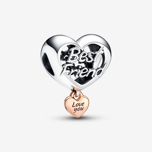 Pandora Moments "Love You Best Friend"  Heart Charm